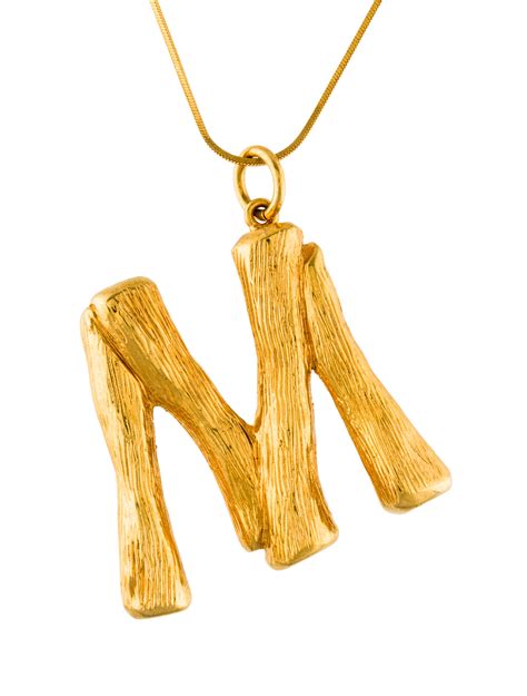 celine mini initial necklace|Celine alphabet necklaces.